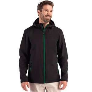 Clique Tempo Recycled Stretch Softshell Mens Hooded Jacket - 1 of 2