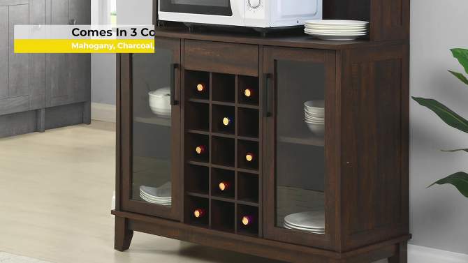 Wine Bar Cabinet with Glass Doors - Home Source, 2 of 9, play video