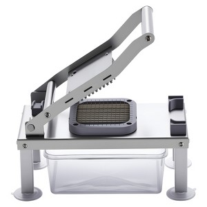 VEVOR Vegetable Chopper Mandoline Slicer, All-in-1 Food Veggie Cutter with 8 Stainless Steel Blades, Cheese Grater Onion Potato Salad Dicer, Silver - 1 of 4
