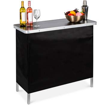 Best Choice Products Portable Pop-Up Bar Table for Indoor/Outdoor, Party, Picnic w/ Carrying Case, Removable Skirt