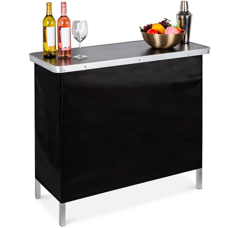 Best Choice Products Portable Pop-Up Bar Table for Indoor/Outdoor, Party, Picnic w/ Carrying Case, Removable Skirt, 1 of 8