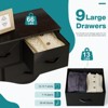 SKRAN Tall Fabric Clothes Cabinet Storage Organizers with 9 Drawers And Wood Top Surface Table Chest Of Drawers, Living Room, Hallway, Porch - 4 of 4