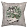 Creative Products Neutral Ice Skates Wreath 18 x 18 Spun Poly Pillow - 2 of 3