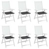 vidaXL Garden Chair Cushions 6 pcs Anthracite 19.7"x19.7"x1.6" Oxford Fabric - 4 of 4