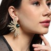 SOHI Women's Emerald Green Nectar Stone Drop Earrings - 4 of 4