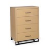 4-Drawer Chest Dresser For Bedroom, Dresser Storage Cabinet With Iron Base, Clothes Storage And Organizer, Chest Of Drawers - 3 of 4