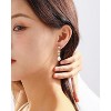 Pearl Earrings,14k Gold Plated Trendy Diamond Pearl Drop Earrings Bridal Shower Gifts Wedding jewelry for Women - 3 of 4