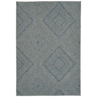 LunaLulinlk Modern Geometric, Southwestern, Textured High-Low Cut & Loop 5'3" x 7'6" Rectangle Area Rug