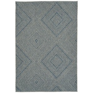 LunaLulinlk Modern Geometric, Southwestern, Textured High-Low Cut & Loop 5'3" x 7'6" Rectangle Area Rug - 1 of 4
