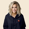 Dalix Strawberry Embroidered Fleece Cropped Hoodie Cold Fall Winter Women - 3 of 4