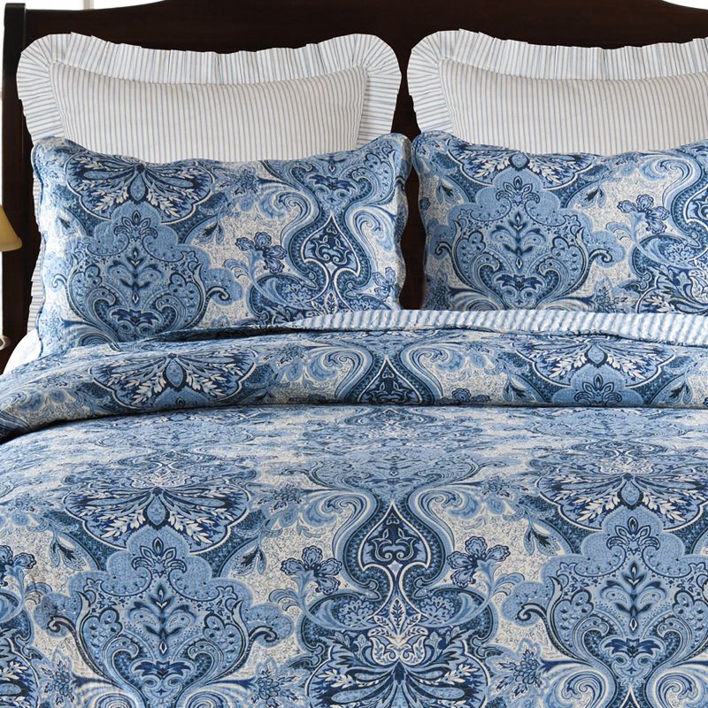 C&F Home Navy Damask Quil, 2 of 4