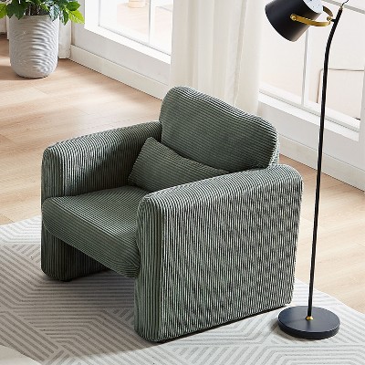 NicBex Couches for Living Room Modern Single Sofa Corduroy Upholstered Lounge Chairs Couch with Support Pillow for Apartment