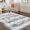 Vintage Area Rug Ultra-Thin Non-Slip Non Shedding Distressed Rugs Low Pile Indoor Floor Cover Stain Resistant Carpet for Living Room Bedroom - 3 of 4