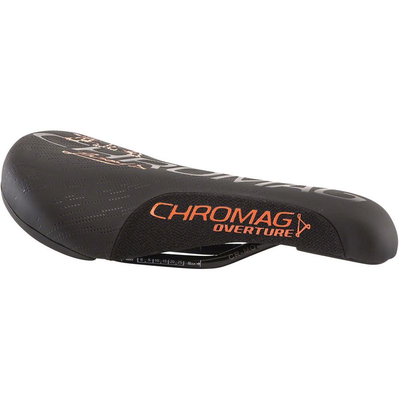 Chromag Overture Saddle - Chromoly, Black/Orange, 1 of 2