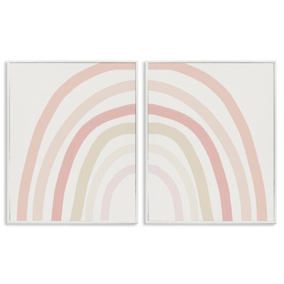 Stupell Industries Children's Soft Pastel Rainbow Shape, 24" x 30"