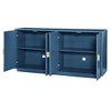 60" Buffet Sideboard Cabinet With Storage, Modern Storage Cabinet With 4 Doors, Adjustable Shelves And Wooden Triangular Handles - 3 of 4