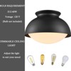 Claxy Black Glass Ceiling Light Flush Mount Fixture - 3 of 4