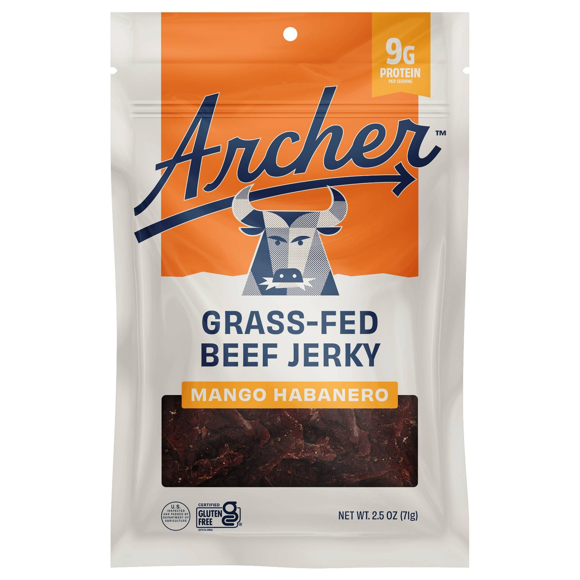 Archer Jerky Mango Habanero Beef - 23g Protein - 2.5oz