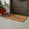 HomeRoots 17" X 29" Brown Black And Green Christmas Happy Holidays Outdoor Coir Door Mat - 2 of 4