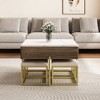 Okak Round 2-Tier Lift-Top CoffeeTable with Storage & 3 Ottoman, Mid Century Center Tables for Living Room Small Space - 3 of 4