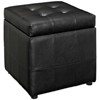 Volt Storage Upholstered Vinyl Ottoman Black - Modway: Faux Leather, Footrest, No Assembly Required - 2 of 4