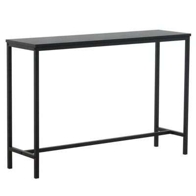 Syemin Console Tables Industrial Style Porch Table Narrow Console Table Small Entryway Table Sofa Table Side Display Table, Black, 41.3"*11.8"*28"