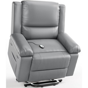 Power Lift Recliner Chair, Heat & Massage, Heavy Duty Faux PU Electric Lift Recliner for Elderly & Mobility Impaired, Adjustable Back & Legs - 1 of 4