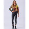 INSPIRE CHIC Women's Party Sequin Sparkle Long Sleeve Cropped Length Zipper Bomber Jacket - 3 of 4