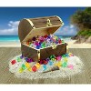 Attatoy Wooden Pirate Treasure Chest w/ 240 Colored Jewel Plastic Gems; Small Antique Style Wood Box w/ Brass Accents; 1 Lb. Acrylic Gemstones - 2 of 4