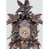 Eight Day Cuckoo Clock – 17 in Height – Hand-Carved Leaves, Birds & Bird Nest – By River City Clocks - 2 of 4