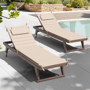 Crestlive Products Outdoor Portable Egg Rolls Chaise Lounge Cushion - 1 of 4