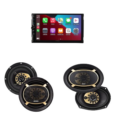 Jensen CAR723W 7" Touch Screen Receiver with CarPlay/Android Auto & 4 Speakers
