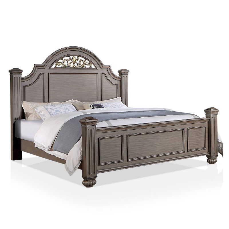 Pennings Traditional Panel Bed Gray - HOMES: Inside + Out, 1 of 9