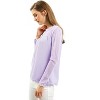 INSPIRE CHIC Women's Elegant Lace Sleeve Scalloped Trim Summer Casual Chiffon Blouse - 4 of 4