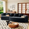2-Piece Curved Sectional Sofas, 115"Chenille Fabric Modular Couch with 5 Pillows, No Assembly Needed – Cuddlewood - 2 of 4