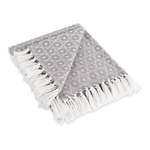 50"x60" Malachite Throw Blanket Gray - Design Imports: Cotton, Lightweight, Machine Washable - 1 of 4