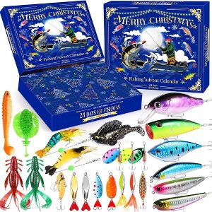 Christmas Countdown Calendar - 24 Day Fishing Lure Set for Adult Men and Teenage Boys - Christmas 2025 Surprise Gift - 1 of 4