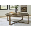 Balintmore Round Coffee Table Metallic Brown/beige - Signature Design ...