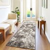 Acekool Washable Abstract Area Rug, Non-Slip Ultra Thin Low Pile Carpet for Living Room Bedroom Office, Lightweight Foldable, Easy Care - 3 of 4