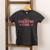 Just A Country Girl Stars Glitter/Puff Print - Youth Short Sleeve Graphic T-Shirt - 2 of 3