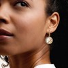 Ross-Simons Mother-Of-Pearl and .80 ct. t.w. White Zircon Reindeer Drop Earrings With Red Enamel in 18kt Gold Over Sterling - 2 of 3