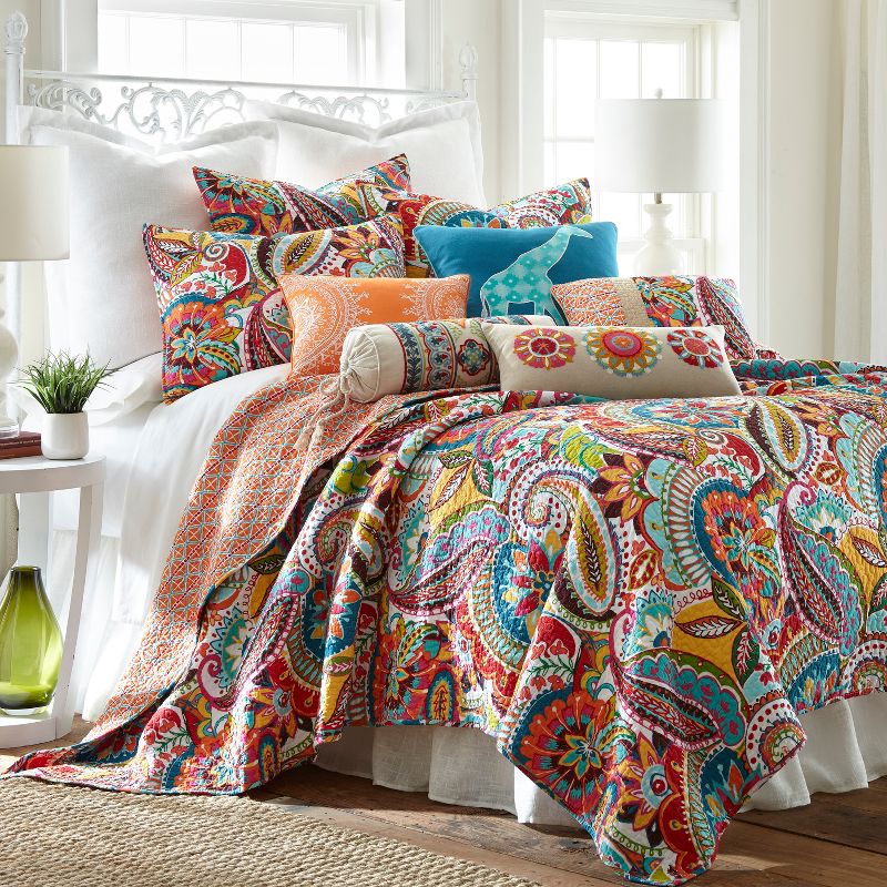 Rhapsody Decorative Pillow - Pieced Boho - Multicolor - Levtex Home, 3 of 4