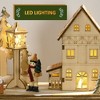 Angel Sar Wooden Advent Calendar with 24 Drawers & LED Lights, Christmas Countdown Calendar with Village Scene, Tabletop Fireplace Mantel Decor - 4 of 4