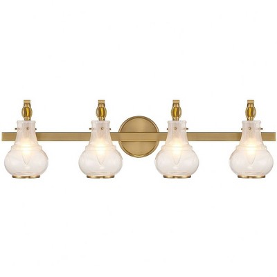 Savoy House Adams 4 - Light Vanity in  Warm Brass