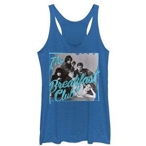 Women's The Breakfast Club Grayscale Character Pose Racerback Tank Top - 1 of 3