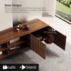 Luck Live 94.48" tv stand medieval modern walnut color TV cabinet - image 4 of 4