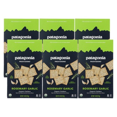 Patagonia Organic Rosemary Garlic Crackers - Case of 6/4.4 oz