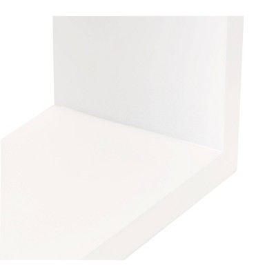 White Wood Floating Cube Wall Shelves Set of 3