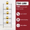 BestMassage 5-Tier Wire Shelf Unit Metal Shelving with Stable Base for Organizing Books Toys Clothes Kitchenware in Home Garage Office - 4 of 4