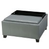 CAVINAS Polyester Fabric Storage Ottoman Bench with Tufted Top,Upholstered Storage Ottoman,Storage Benches for Living Room,Bedroom - 4 of 4